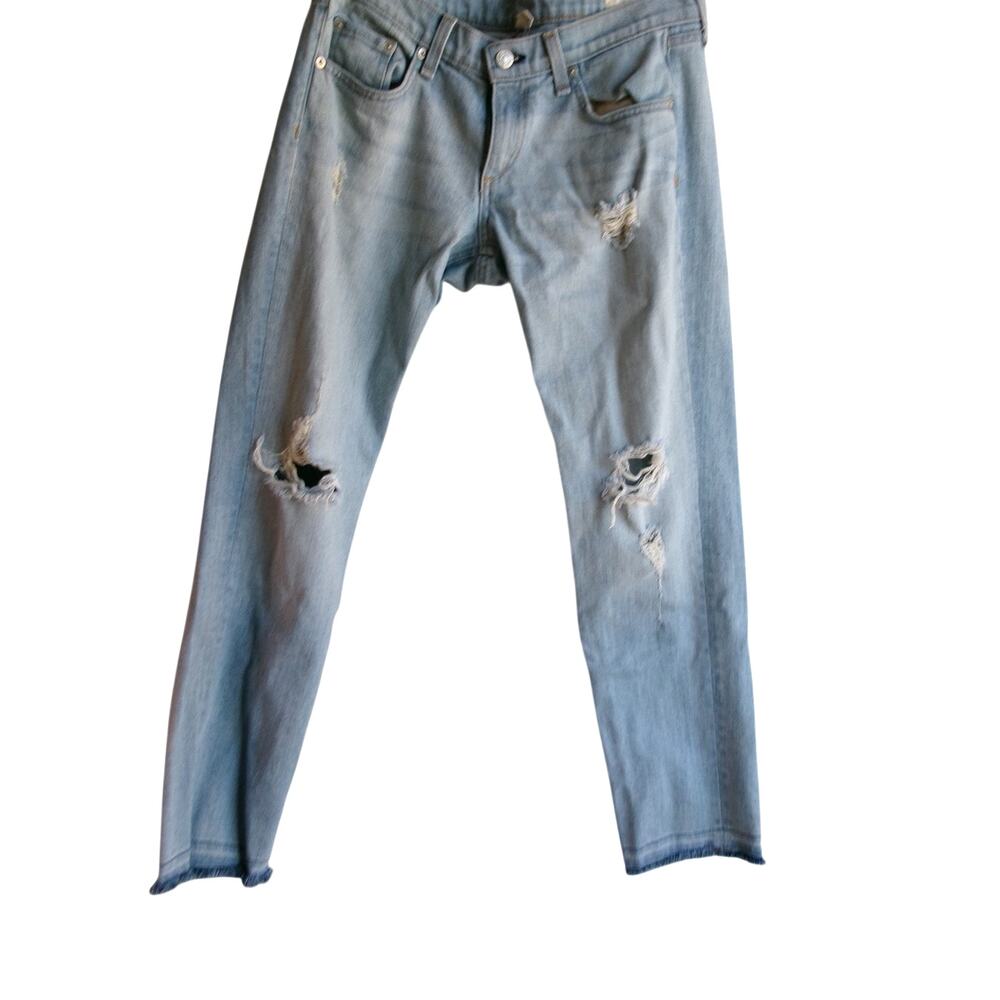 Rag & Bone Jean for Aritzia Distressed Skinny Jeans Light Wash 25